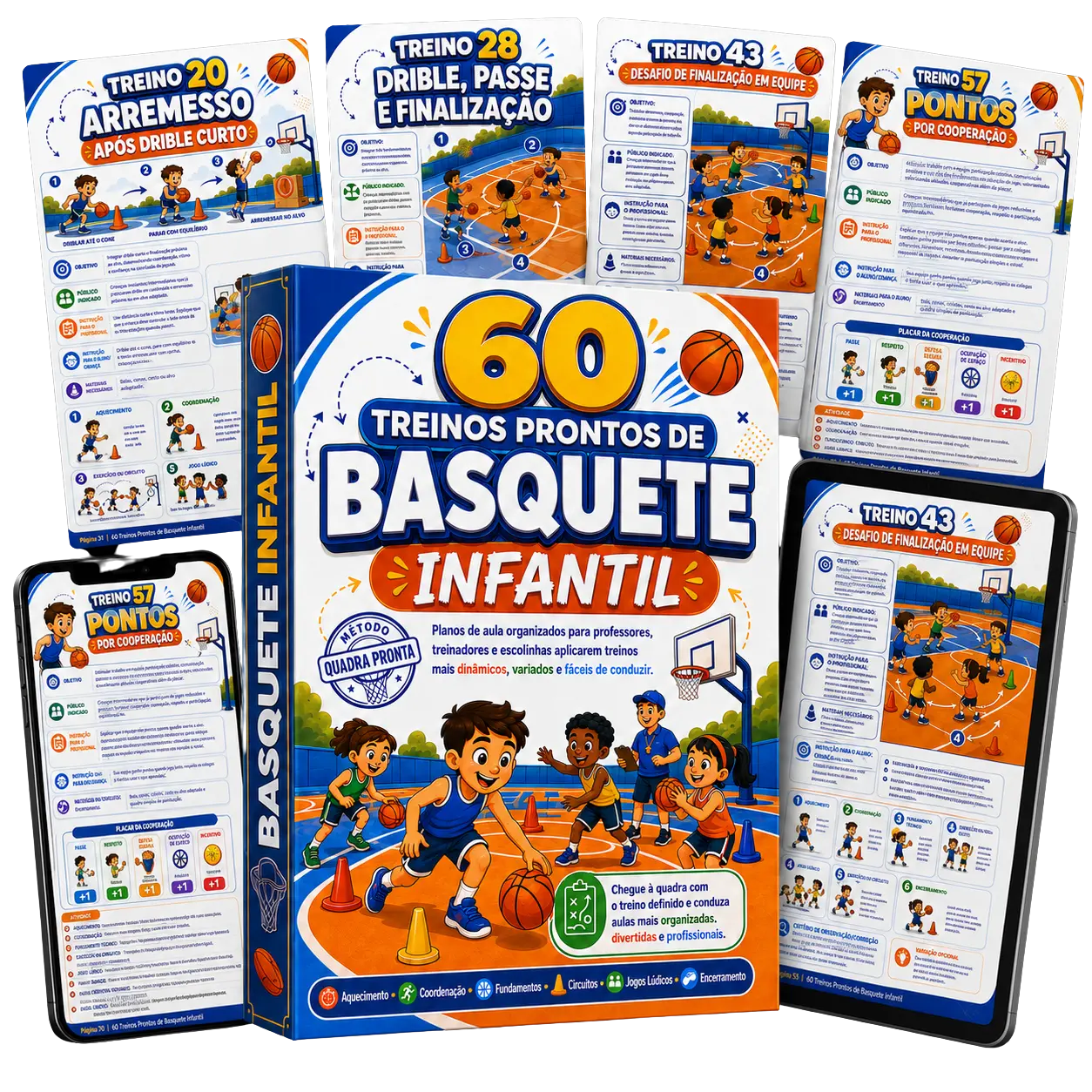 60 Treinos Prontos de Basquete Infantil